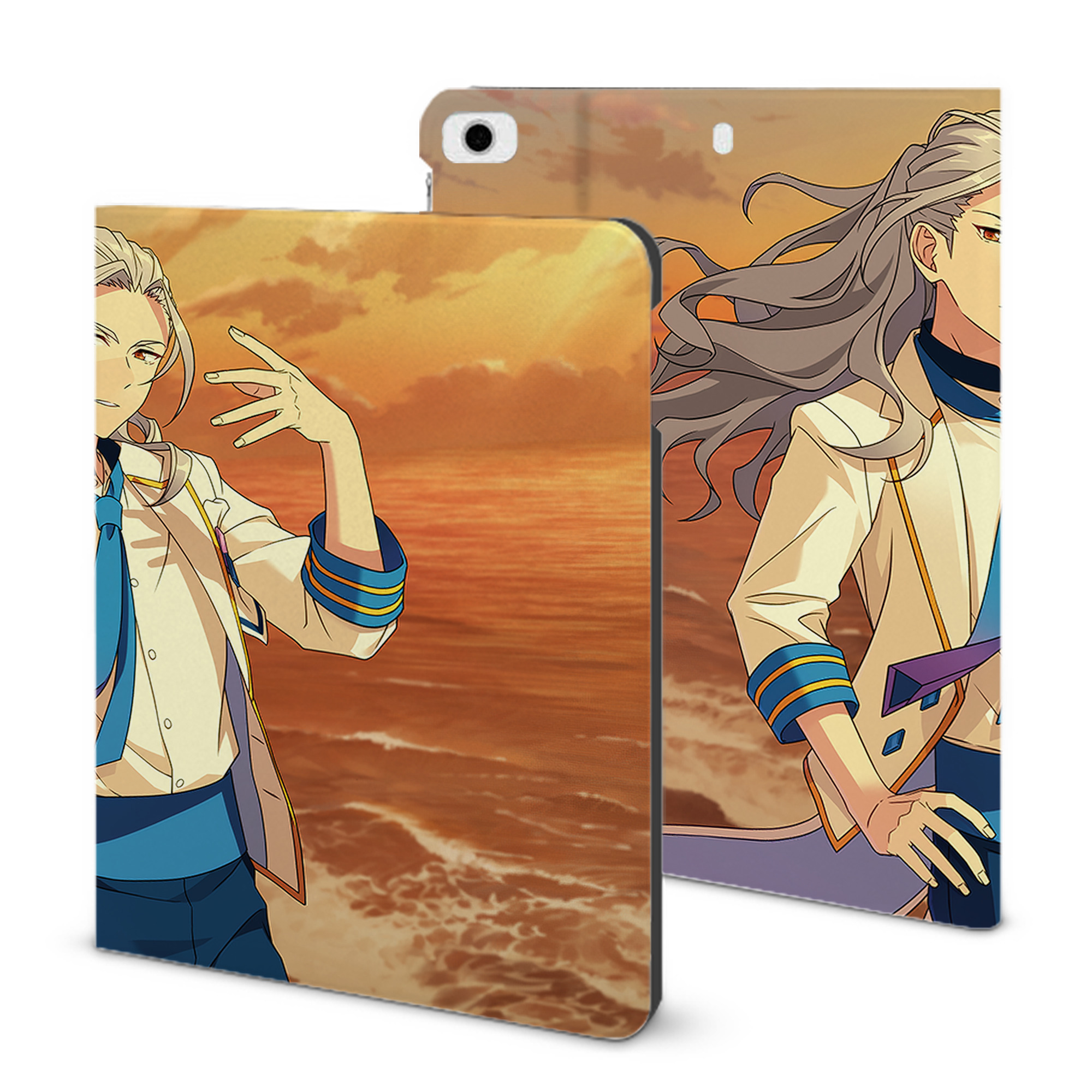 （画像用） あんさんぶるスターズ! Ensemble Stars IPad ケース ブック型 PUレザー TPU 耐衝撃 軽量 薄型 ペン収納なし 全面保護 IPad 各モデル対応